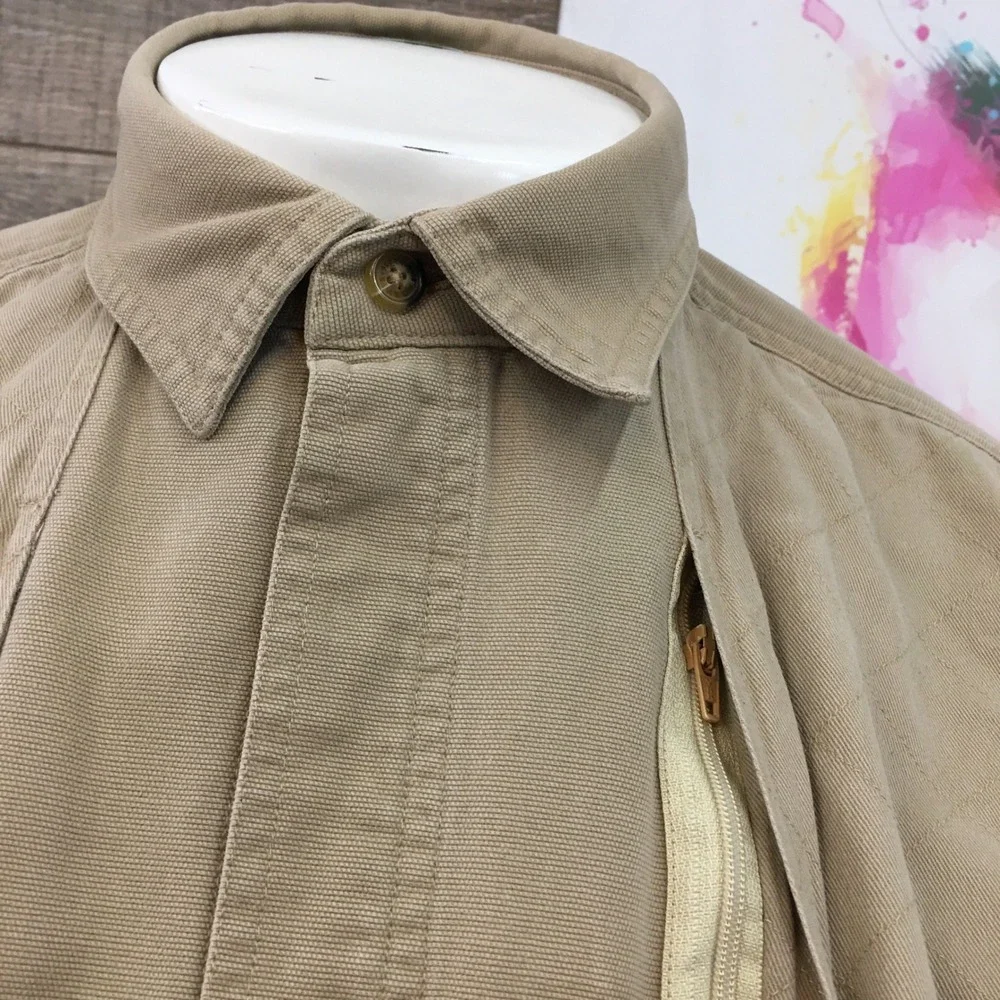 Orvis Button Down Shirt Safari Long Sleeve Outdoor Fishing Casual Mens L (SPOTS)